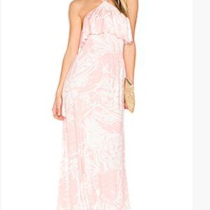 Arianna Pink Palm Maxi Dress